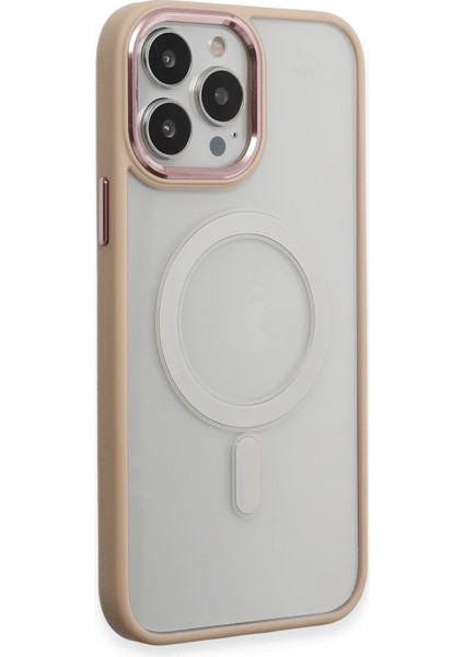 iPhone 15 Pro Kılıf Room Magneticsafe Silikon - Pudra - NFND4564-7027