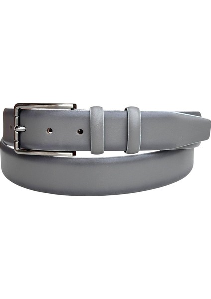 Gri Hakiki Deri Düz Renk Model 3.5 Cm. Tokalı Klasik Kemer - 215-DUZ-ST modelleri