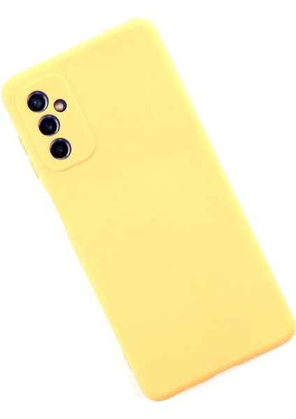 Samsung Galaxy M52 5g Kılıf Nano Içi Kadife Silikon - Sarı - NFND1236-6514