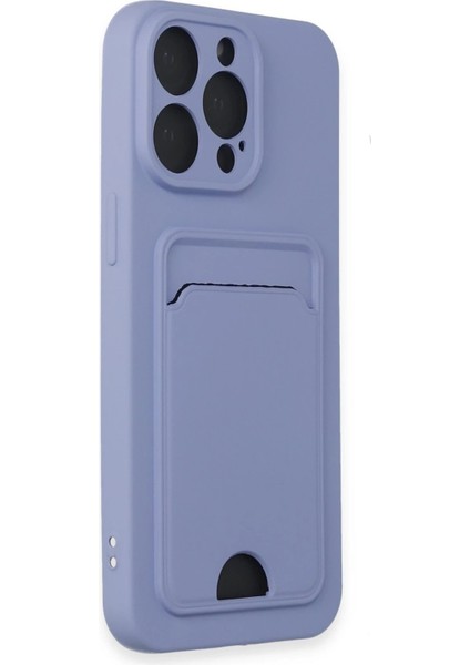 iPhone 14 Pro Max Kılıf Kelvin Kartvizitli Silikon - Lila - NFND9143-3246