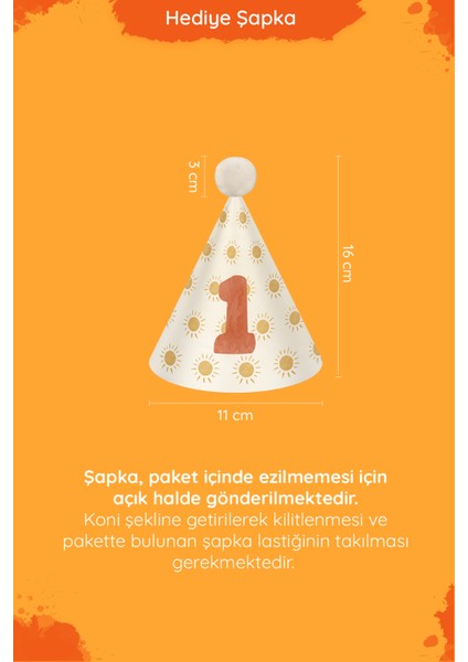 Güneş Temalı 1 Yaş Doğum Günü Parti Seti indirimleri