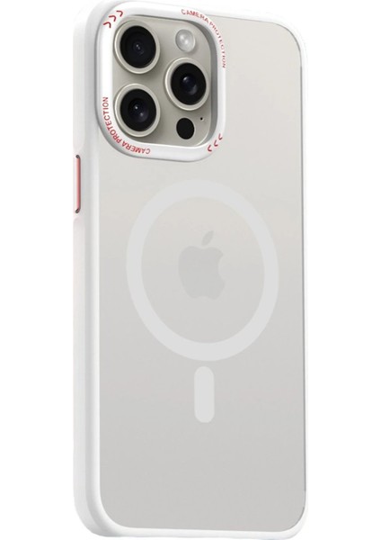 iPhone 15 Pro Kılıf Radyant Magsafe Kapak - Beyaz - NFND9413-8874