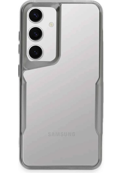 Samsung Galaxy S25 Kılıf Boyi Silikon Kapak - Gümüş - NFND9053-8432