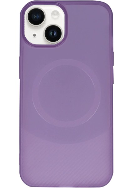 iPhone 14 Kılıf Maya Karbon Kapak - Mürdüm - NFND4409-8047