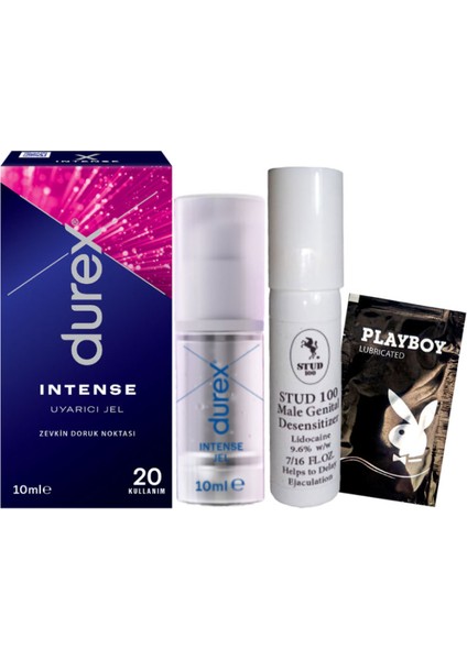 Intense Kadın Uyarıcılı Jel + STUD100 Geciktiricisprey + Hediye