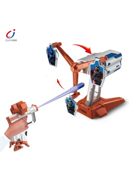 Oyuncak Nerf Sünger Atan Tabanca Sesli Harekeli Hedefli Silah-Hareketli Değirmen- 6 Sünger fiyatları