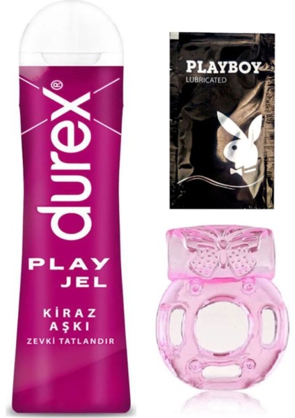 Kiraz Aşkı 50 ml Jel + Penisinize Titreşimli Halka - Penisyüzüğü + Hediye