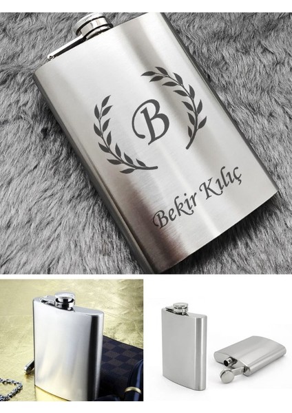 Kişiye Isme Özel 9 Oz Paslanmaz Çelik Cep Matarası 266 ml Içecek Cep Matarası fiyatları