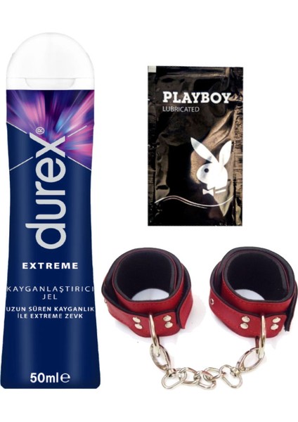 Extreme Analjel 50 ml + Kırmızı Deri El Kelepçesi + Hediye