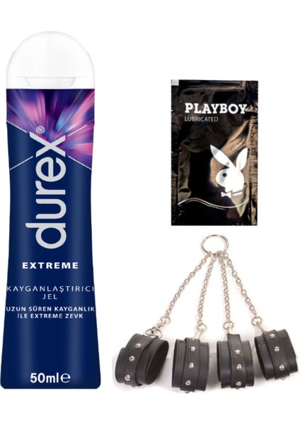 Extreme Analjel 50 ml + Siyah Deri El ve Ayak Kelepçesi + Hediye