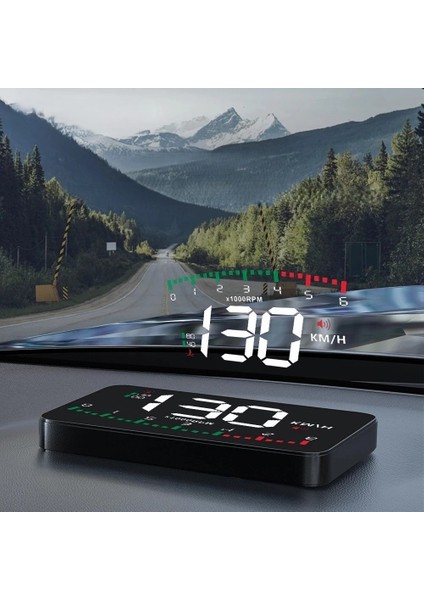 Hud Head-Up Display Obd Hız Göstergesi Dijital Ekranlı Araç Göstergesi Hız Voltaj Yağ Sıcaklığı