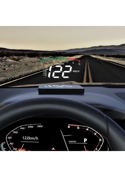 Hud Head-Up Display Obd Hız Göstergesi Dijital Ekranlı Araç Göstergesi Hız Voltaj Yağ Sıcaklığı