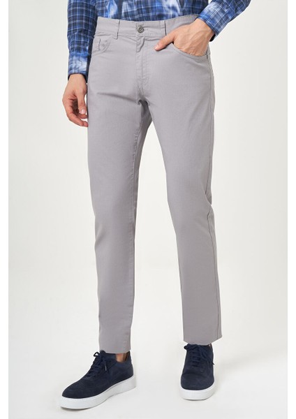 Erkek 5 Cepli Spor Pantolon Gri PNS23Y23105_D55