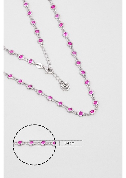 Rosalinda 18 Ayar Beyaz Altın Kaplama 45 cm Gümüş Kolye modelleri