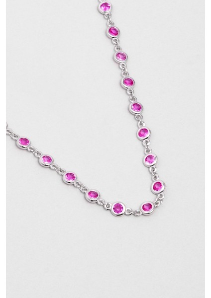 Rosalinda 18 Ayar Beyaz Altın Kaplama 45 cm Gümüş Kolye indirimleri