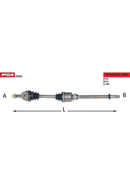 -70190 - Aks Sag Komple Lınea 1.3jtd 90 Hp 07>mıllı