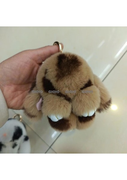 Gıoıo Yeni Sevimli Gerçek Saç Tilki Küçük Cinderblock Saç Araba Anahtarlık Kolye Ins Pixie Peluş Top Çanta Aksesuarları (Yurt Dışından)