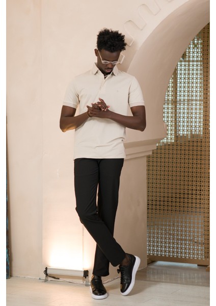 Örme Polo Yaka Regular Fit Pamuklu ve Likralı T-Shirt indirimleri