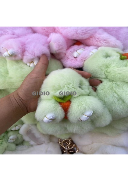 Gıoıo Yeni Yay Süsleri Tavşan Peluş Bebek Çekicilik Araba Anahtarlık Kolye (Yurt Dışından)