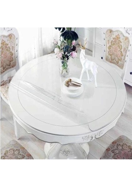 2 mm Kalın Şeffaf Yuvarlak Masa Örtüsü