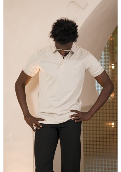 Örme Polo Yaka Regular Fit Pamuklu ve Likralı T-Shirt fiyatları