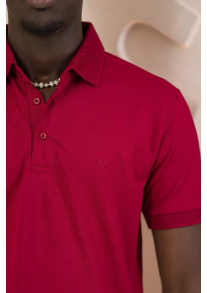 Örme Polo Yaka Regular Fit Pamuklu ve Likralı T-Shirt indirimleri