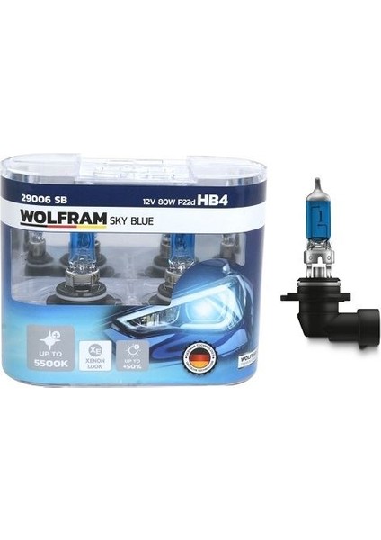 29006 Sb - Ampul 12V Hb4 Sky Blue Beyaz Işık