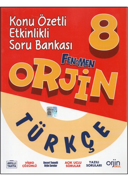 Orjin 8. Sınıf Türkçe Konu Özetli Etkinlikli Soru Bankası