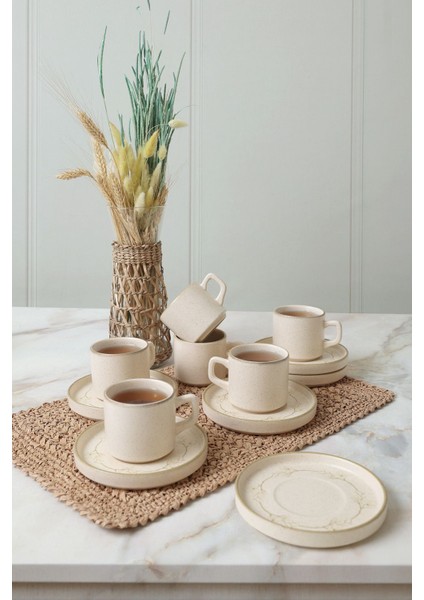 Taupe Bloom Stackable Çay Takımı 12 Parça 6 Kişilik 22520-28 fiyatları