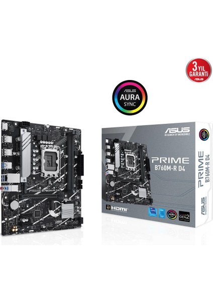 Prıme B760M-R D4 Intel B760 Soket 1700 Ddr4 fiyatları