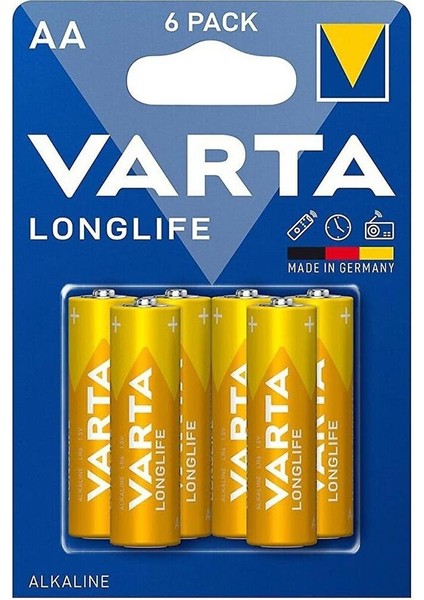 Varta Longlife Alkalin Aa Pil 6'lı Paket