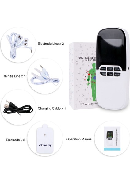 Çift Kanallı Elektronik Tens Cihazı Şarjlı Masaj Aleti