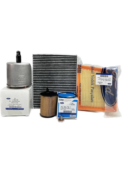 Ford B-Max 1.5 - 1.6 Tdci Dizel Filtre Bakım Seti 2012-2018 Hava+Yağ+K.polen+Yakıt Filtresi