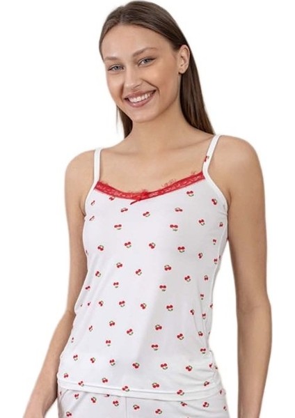 Dolce Vita Tasarım Model Ip Askılı Şortlu Kadın Pijama Takımı S/xl