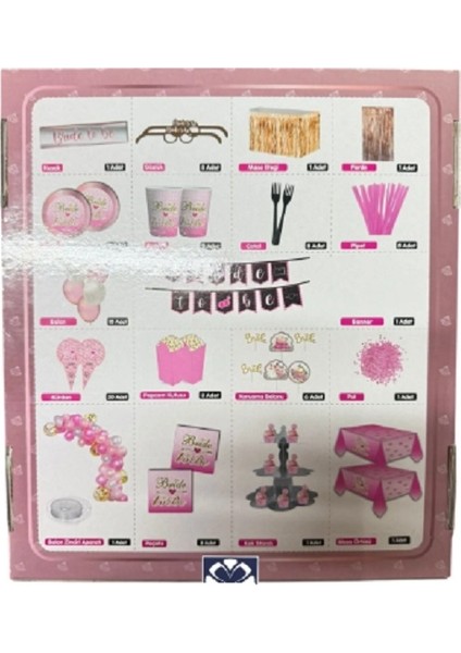 Bride To Be 100 Parça Seti - Konsept, Parti Malzemesi, Kutlama, Bekarlığa Veda