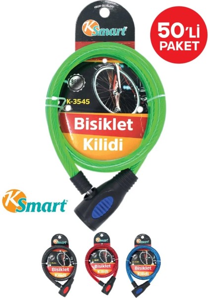 Bisiklet Kilidi Kalın Ksmart K-3545 50LI Paket