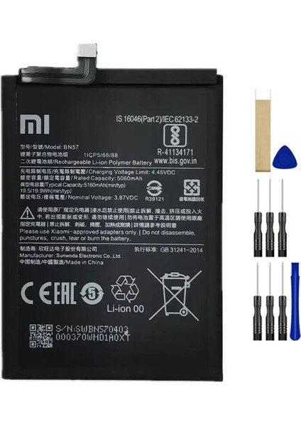 Xiaomi Poco X3 BN57 Batarya Pil Tamir Seti ve Pil Bandı
