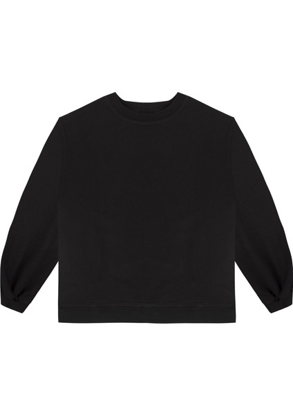 Enzo Siyah Bisiklet Yaka Kadın Sweatshirt fırsatları
