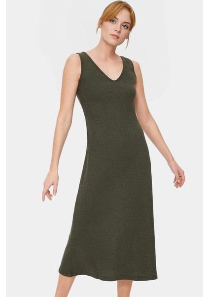 A Line Kolsuz Örme Elbise Rahatlık ve Şıklık Bir Arada Premium Kalite Rahat Şık Modern Stil