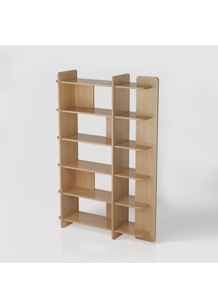 Otranto Kitaplık | 120 cm - 6 Raflı Açık Meşe Renkli