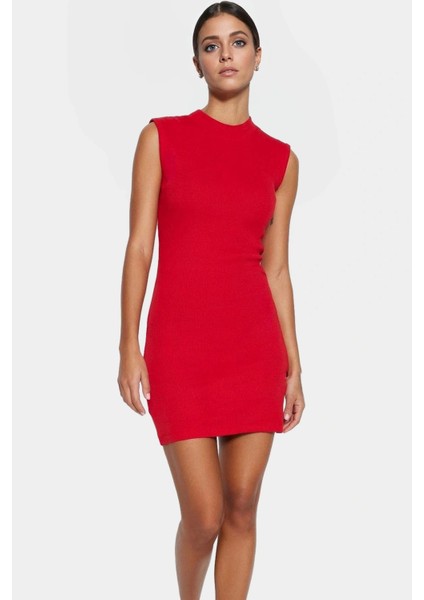 Örme Bodycon Mini Elbise Bisiklet Yaka Rahat Günlük Stil Kullanım Zarifane Tasarım modelleri