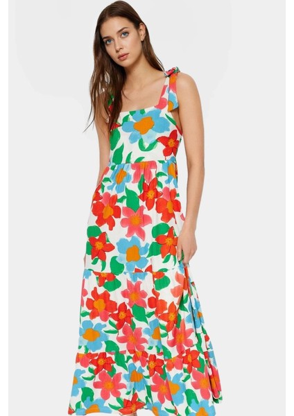 Çiçekli Desenli Rahat Örme Maxi Elbise Günlük Şıklık Için Özenle Seçilmiş Uzun Ömürlü modelleri