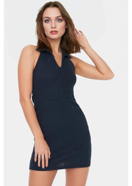 Yazlık Mini Elbise Bodycon Kalıp Örme Kumaş Rahat Kesim Kaliteli Işçilik Zarifane Tasarım