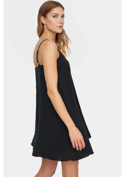 Nefes Alan Aerobin Dokuma Mini Elbise Rahat Shift Kalıp Günlük Stil Seçkin Malzeme fiyatları