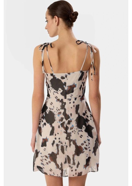 A Line Şifon Mini Elbise Çiçek Desenli Polyester Yazlık Günlük Kullanım Için Uzun Ömürlü fiyatları