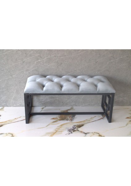 Siyah Metal Puf Bench Antre Önü Pufu Yemek Masası Pufu Ayak Ucu Puf modelleri