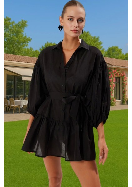 Yazlık Plaj Elbisesi Pamuklu Mini Elbise Vual Dokuma Özel Tasarım Özel Tasarım Kaliteli Işçilik