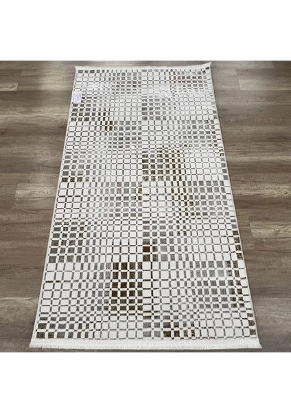 Zen 1053 Mikrofiber Kaymaz Taban Yıkanabilir Antibakteriyel Modern Halı Gold halı