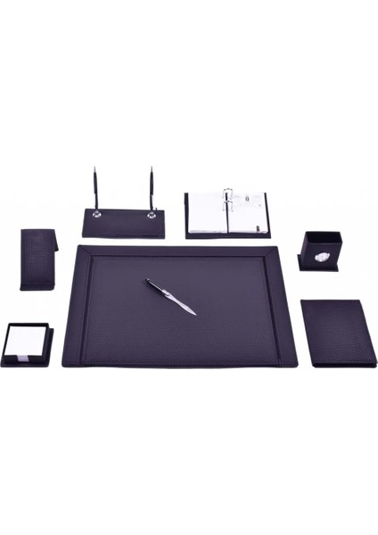 239 Siyah 10 Parça Macro Desen Sümen Takımı