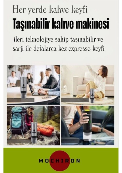 Taşınabilir Espresso Kahve Makinesi Şarjlı Kapsül ve Öğütülmüş Kahve ile uyumlu. fiyatları